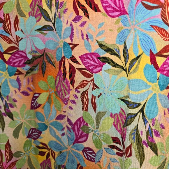 Salaam XL 3/4 sleeve Dress, Beautiful Floral Pattern, Excellent - Picture 3 of 3